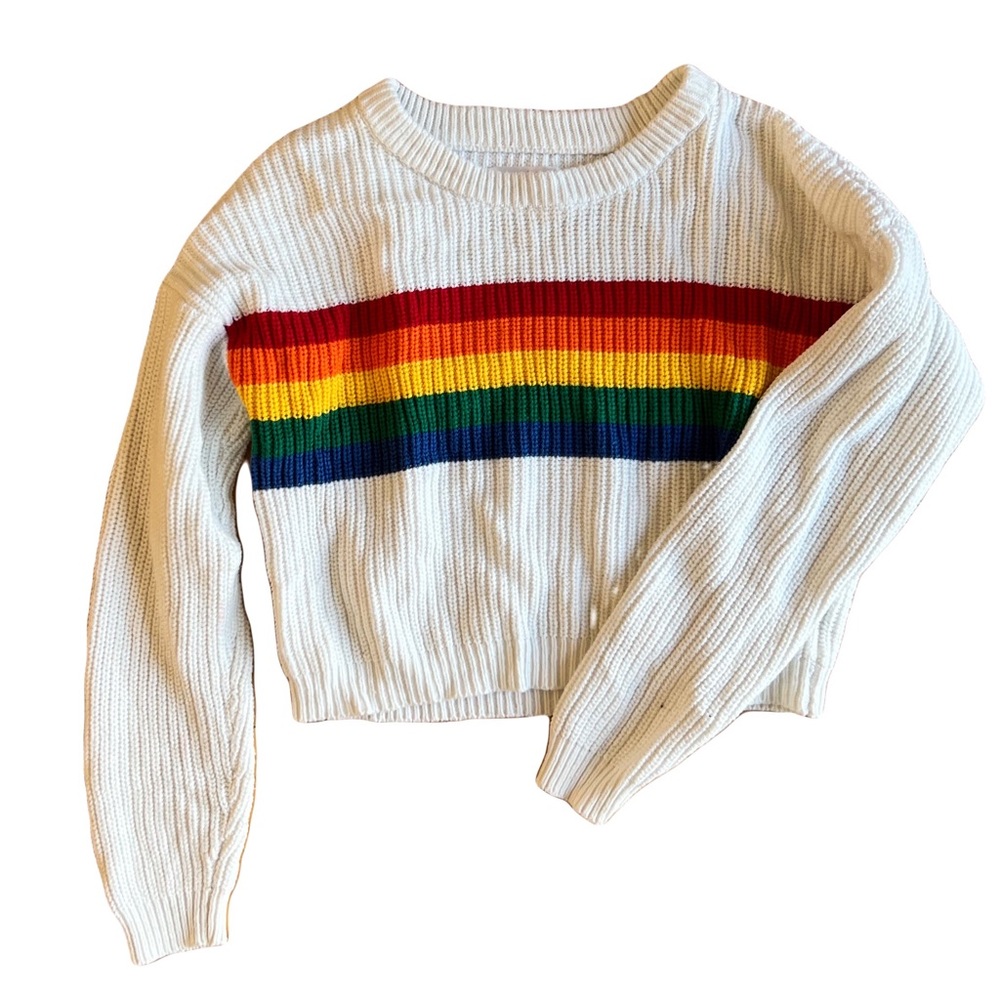 Justice girls size 12 rainbow sweater excellent condition